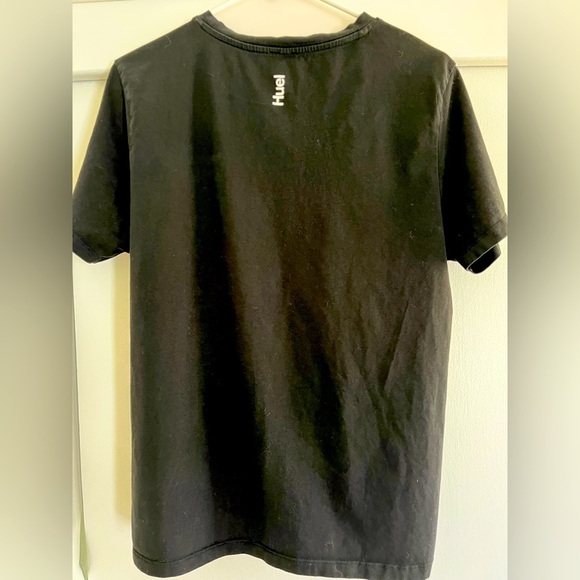 Huel Mens T-Shirt SZ(2XL) Black Cotton Blend Crew Neck Classic Tee - Picture 4 of 4